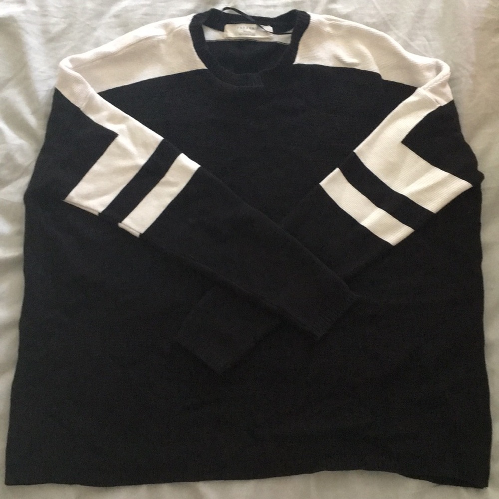 Zara black oversized cotton sweater